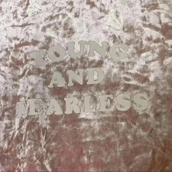 H&M Young and Fearless Pink Crushed Velvet crop Top medium Y2K velour - Picture 7 of 8